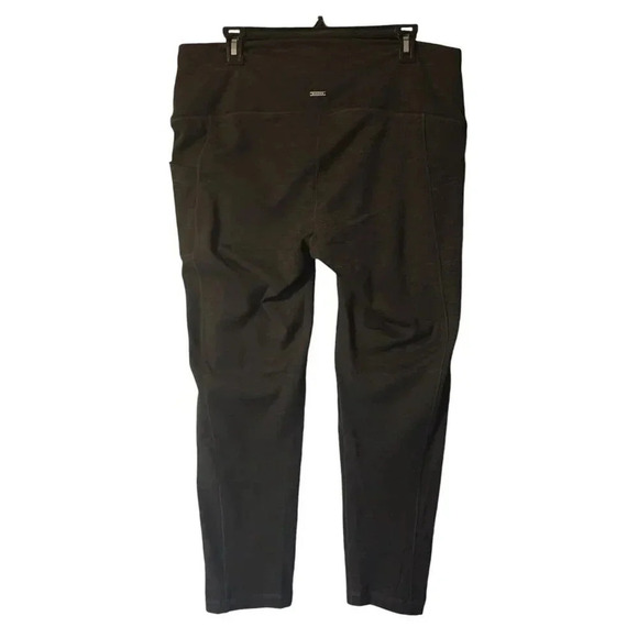 Prana Becksa 7/8 Legging Stretch Waist Pockets Pull-On Black Heather Stretch 2X - Picture 5 of 10